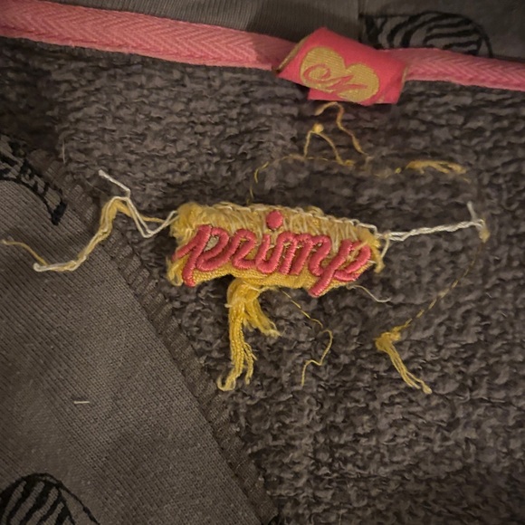 Gray Hoodie with Zebra Print - Picture 2 of 4